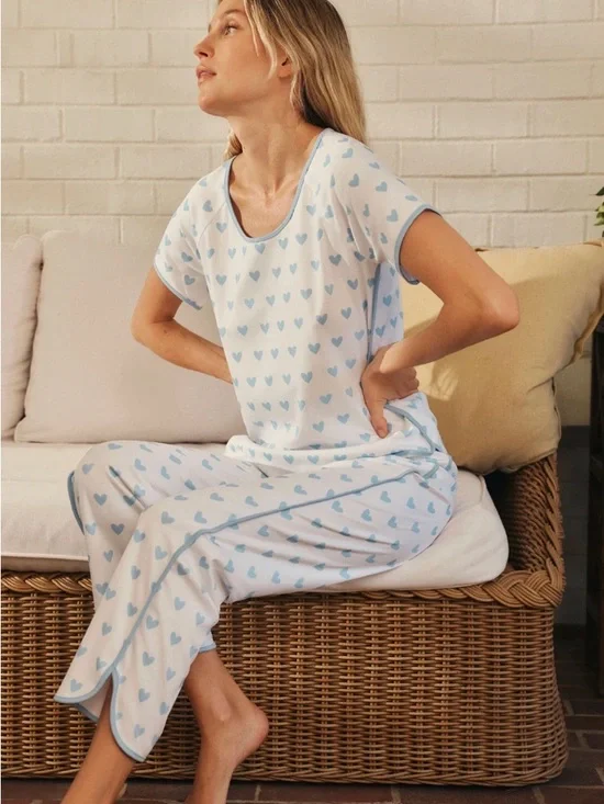 Lake Pima Short-Long Set in French Blue Heart. Size ST - Picture 4 of 16